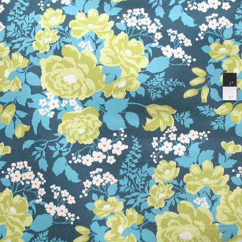 Joel Dewberry - Flora Sateen - Rose Bouquet - Eucalyptus