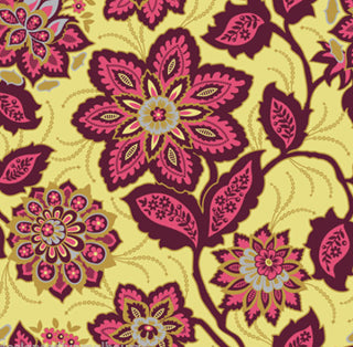 Joel Dewberry - Heirloom Voile - Orante Floral - Garnet