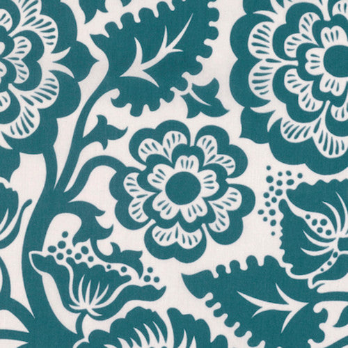 Joel Dewberry - Modernist - Blockprint Blossom - Peacock